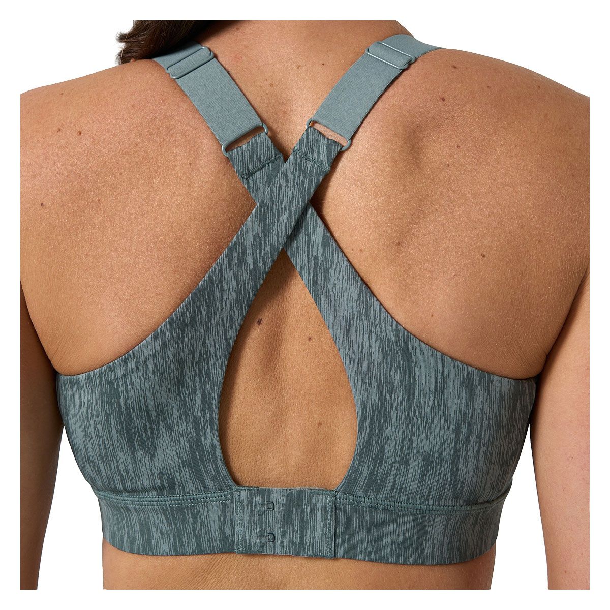 Ell/Voo Womens Kara Crop Sports Bra - Blue/Grey slider