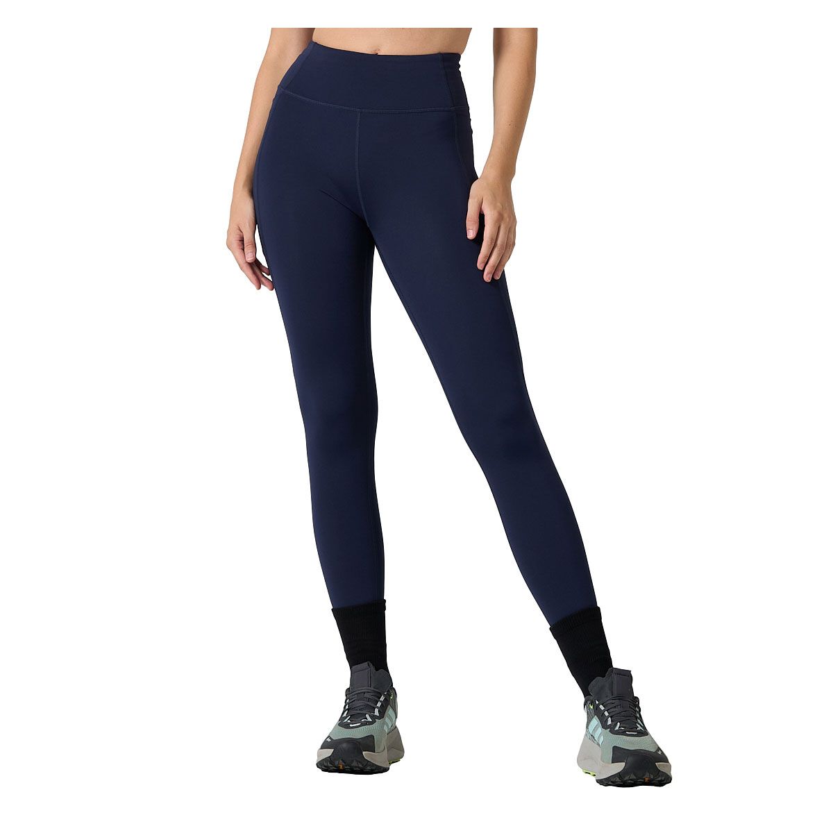 Ell/Voo Womens Kara High Rise 7/8 Length Pocket Tights - Navy