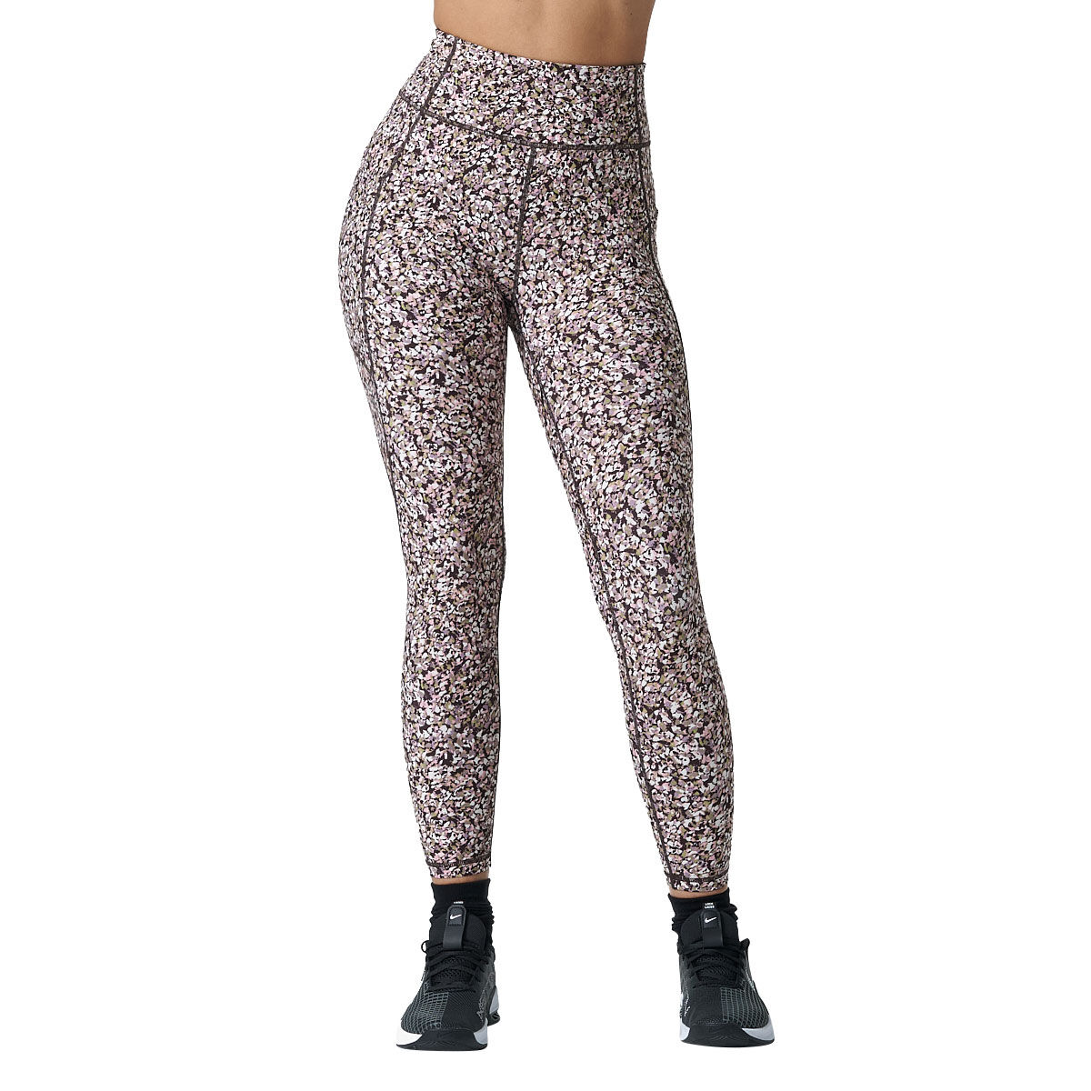 Ell/Voo Womens Kara High Rise 7/8 Pocket Tights - Brown