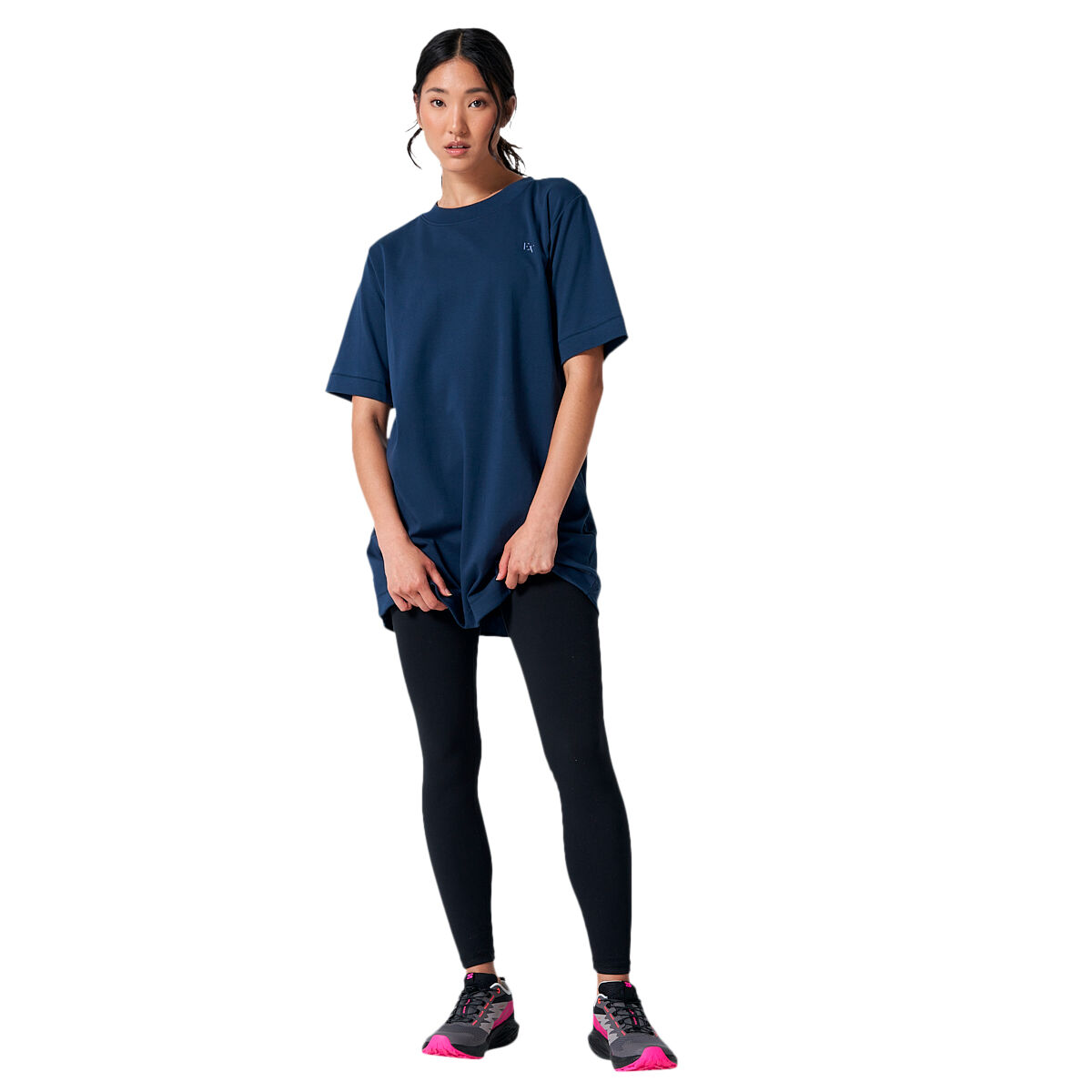 Ell/Voo Womens Lani Tee Navy M - Navy slider