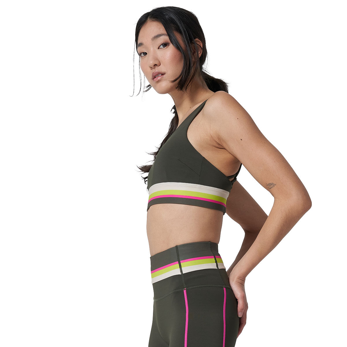 Ell/Voo Womens Quinn Sports Bra Green L - Green slider