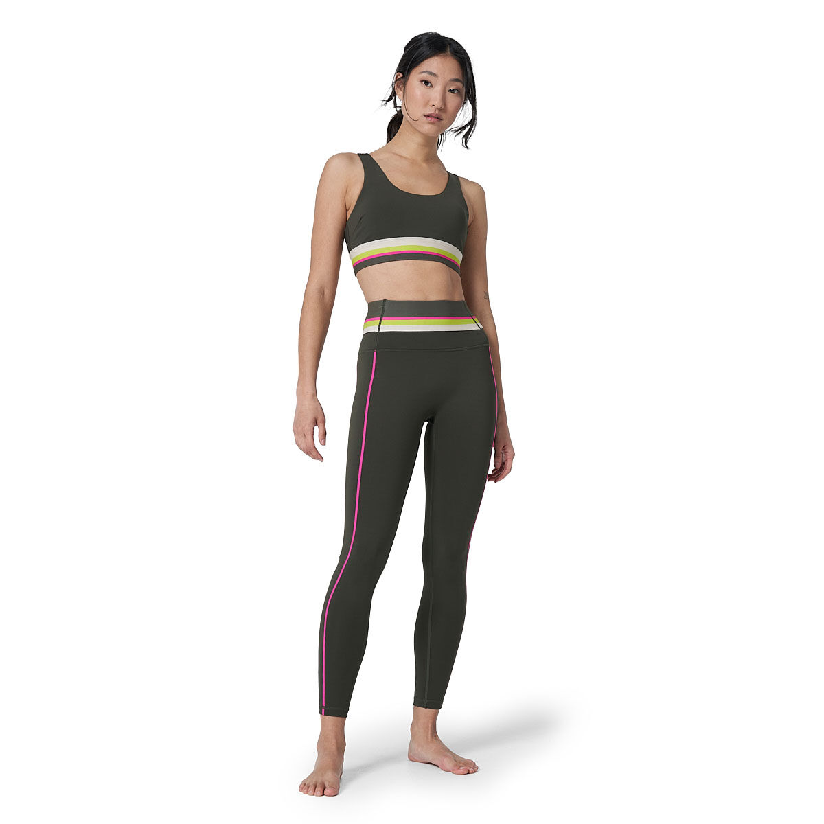 Ell/Voo Womens Quinn Sports Bra Green L - Green slider