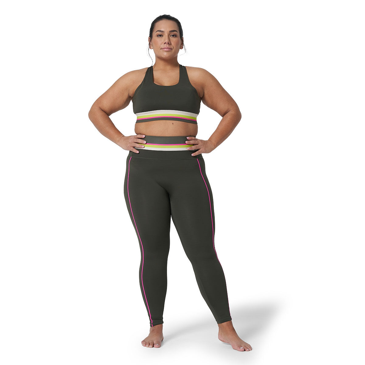 Ell/Voo Womens Quinn Sports Bra Green L - Green slider