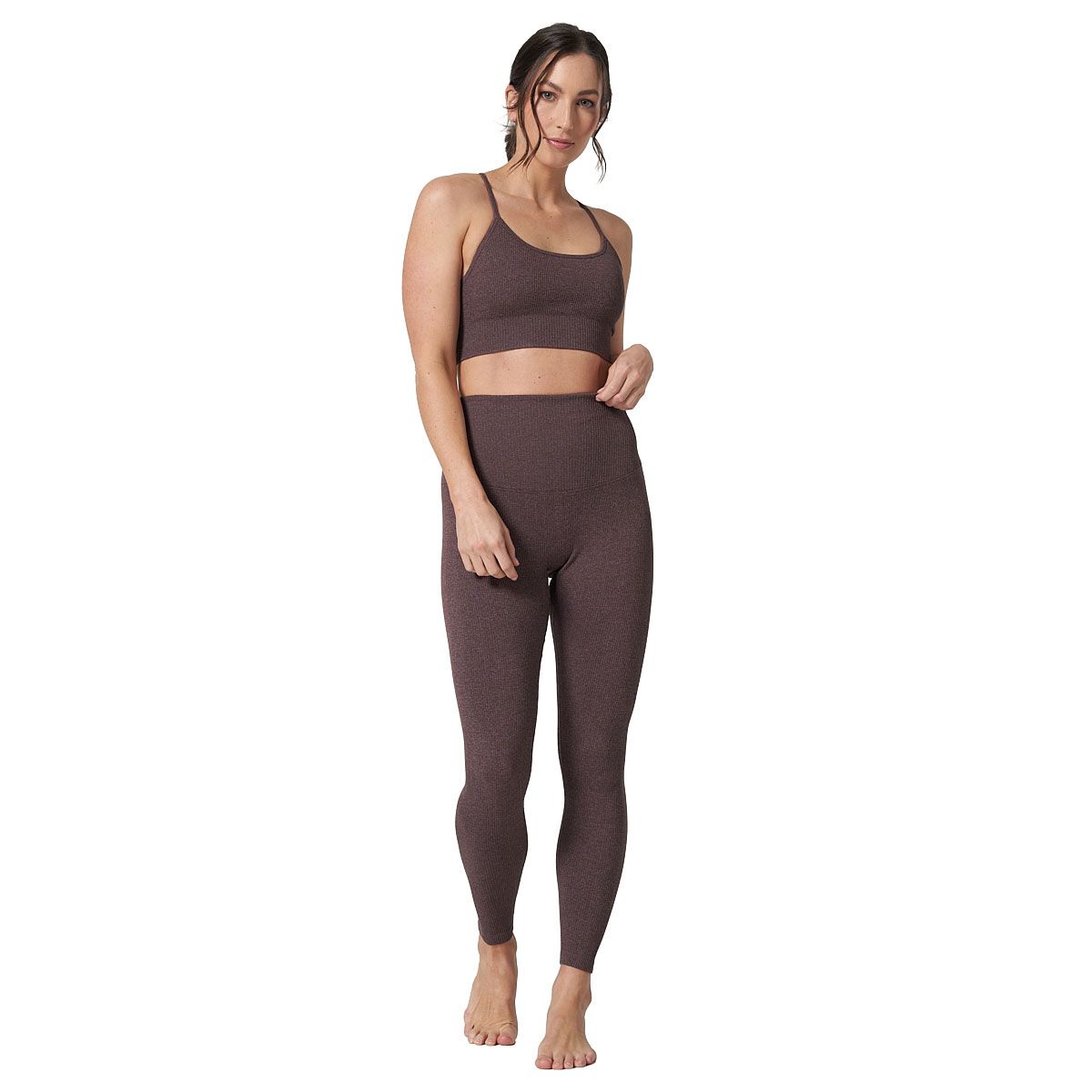 Ell/Voo Womens Reili Seam Free 7/8 Tights - Mauve slider