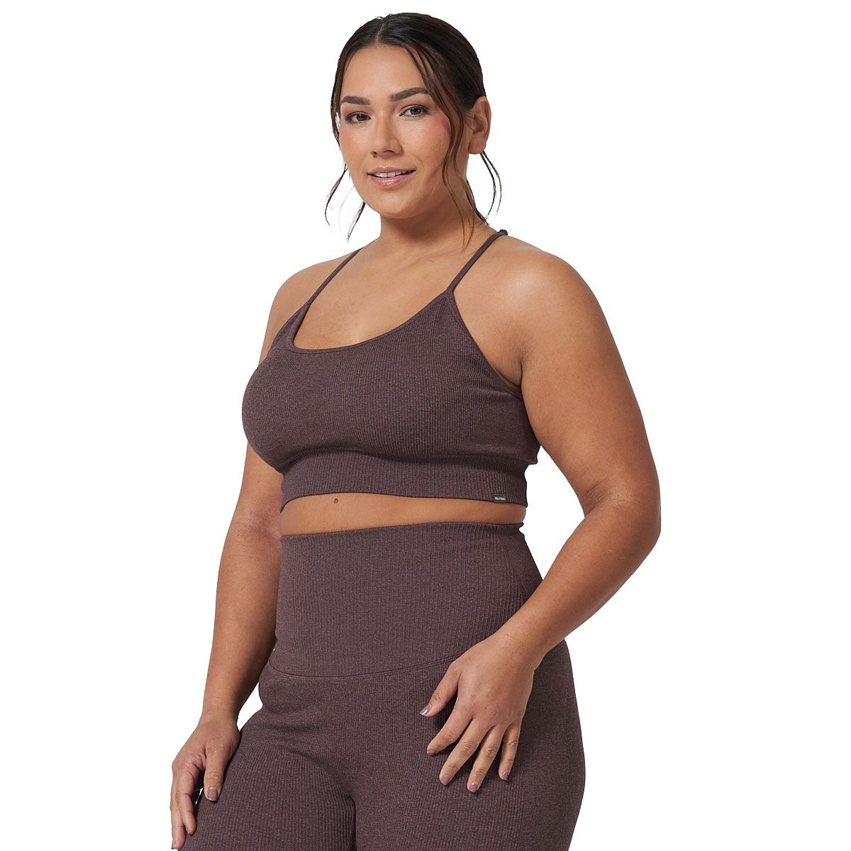 Ell/Voo Womens Reili Seam Free Crop Top Mauve XL/XXL - Mauve slider