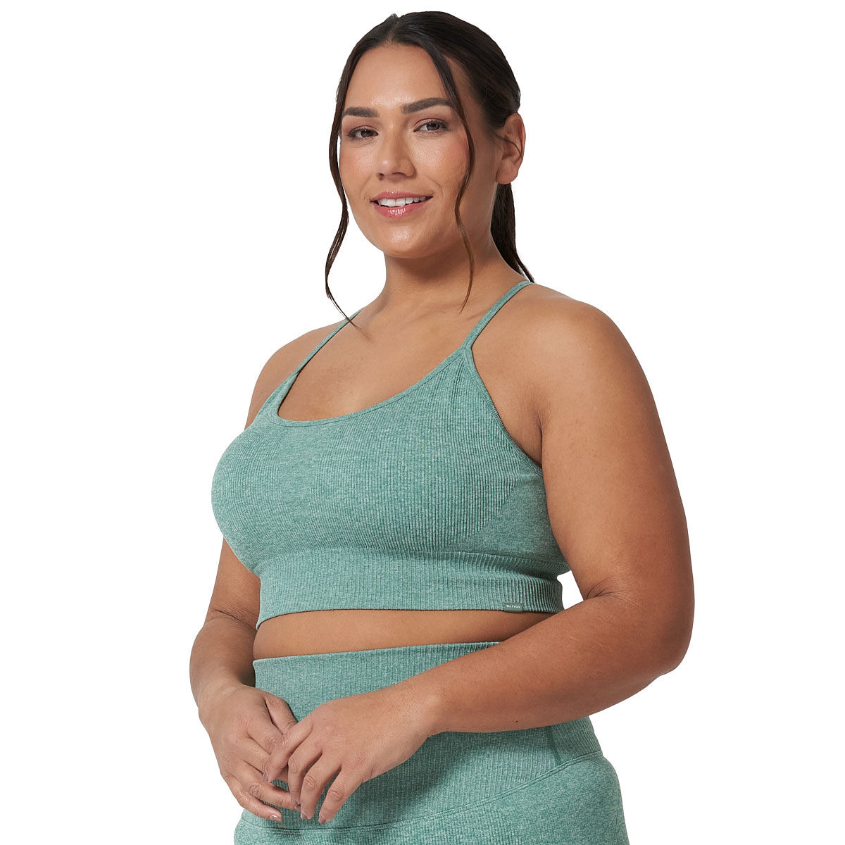 Ell/Voo Womens Reili Seam Free Crop Top - Sand slider