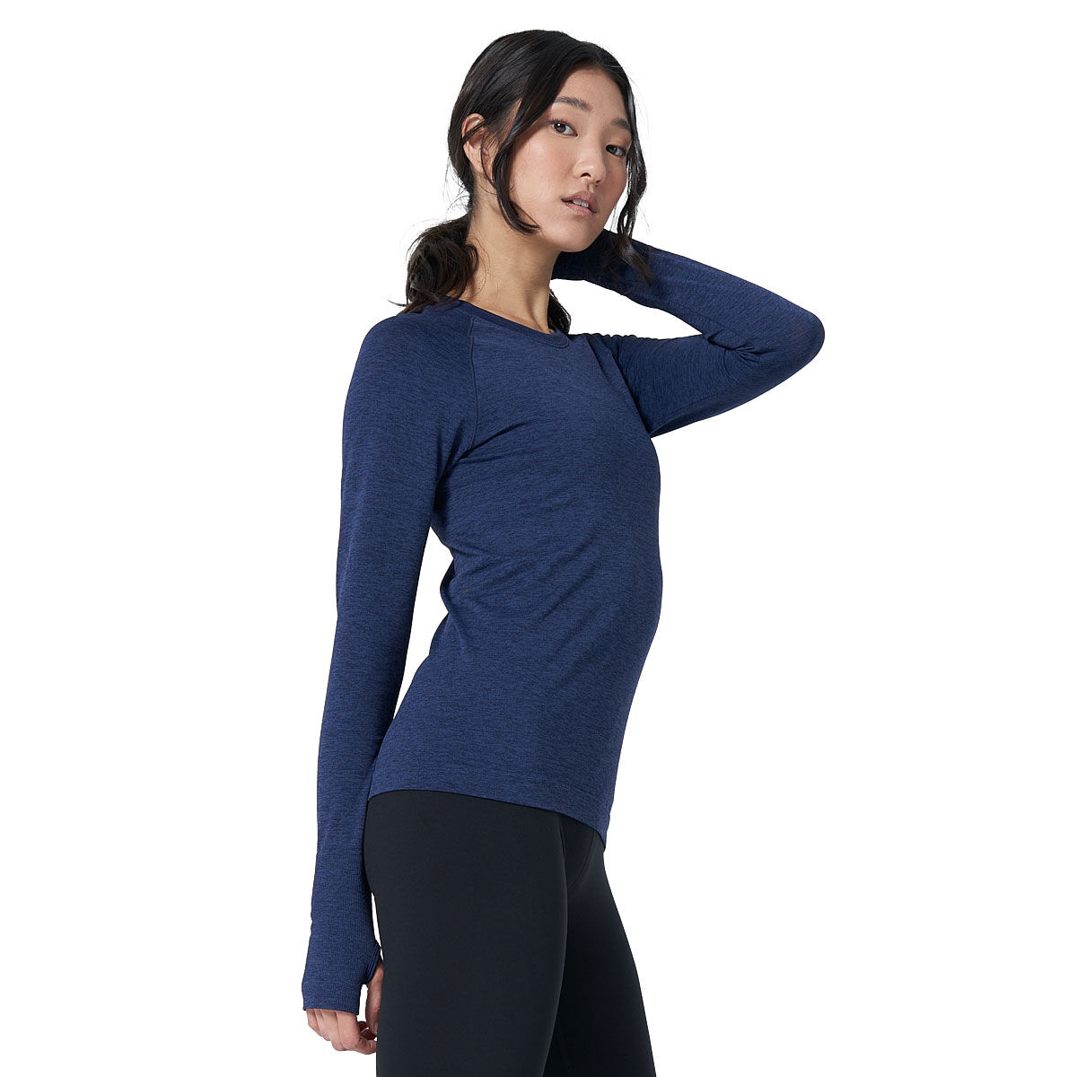 Ell/Voo Womens Reili Seam Free Long Sleeve Tee Blue XL / XXL - Blue slider