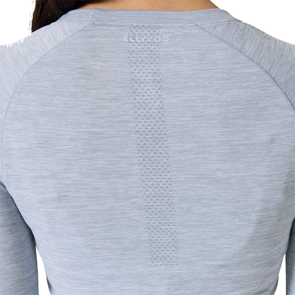 Ell/Voo Womens Reili Seam Free Long Sleeve Tee - Light Grey slider