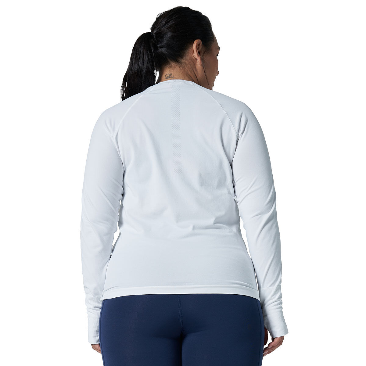 Ell/Voo Womens Reili Seam Free Long Sleeve Tee - White slider