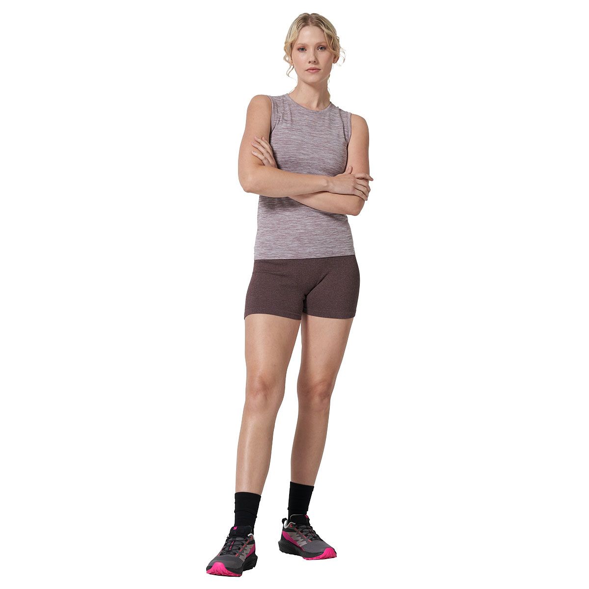 Ell/Voo Womens Reili Seam Free Muscle Tank - Brown slider