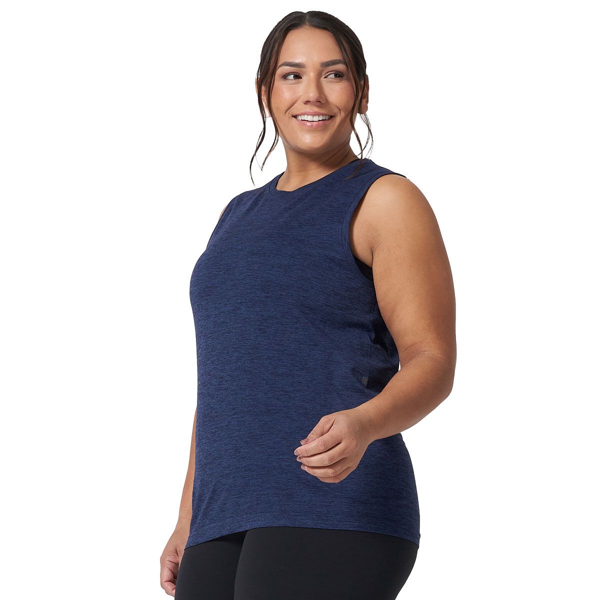 Ell/Voo Womens Reili Seam Free Muscle Tank - Navy slider