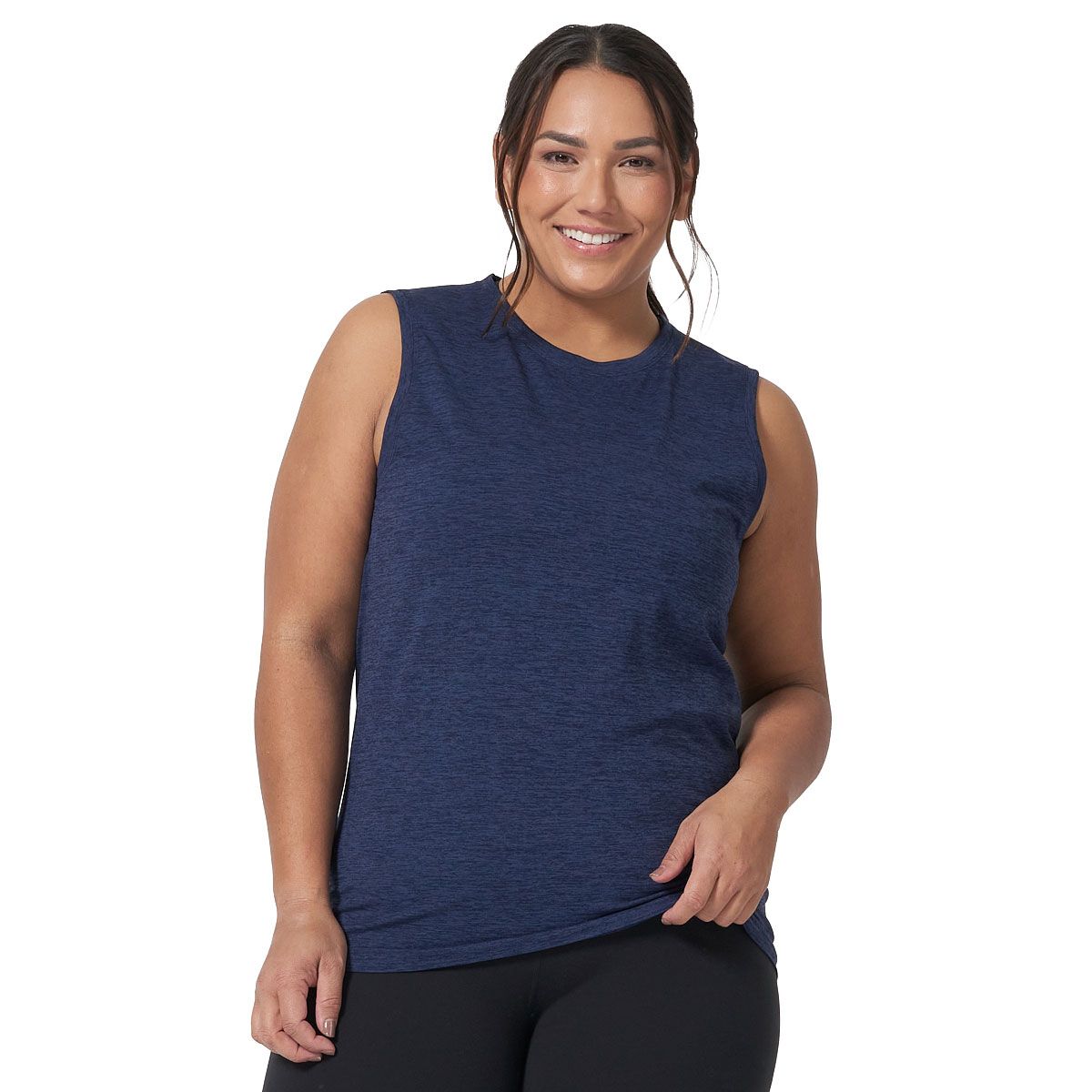 Ell/Voo Womens Reili Seam Free Muscle Tank - Navy slider