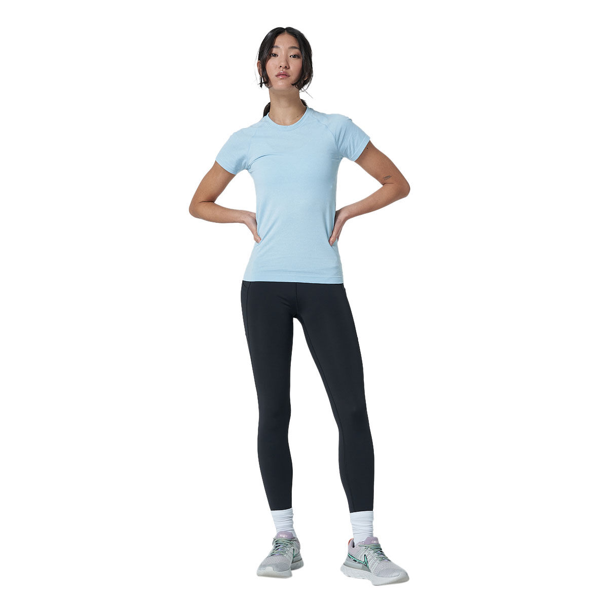 Ell/Voo Womens Reili Seam Free Tee Blue XL / XXL - Blue slider