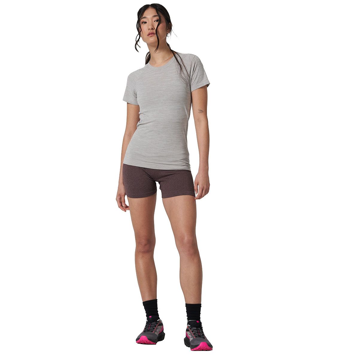 Ell/Voo Womens Reili Seam Free Tee - Plum slider