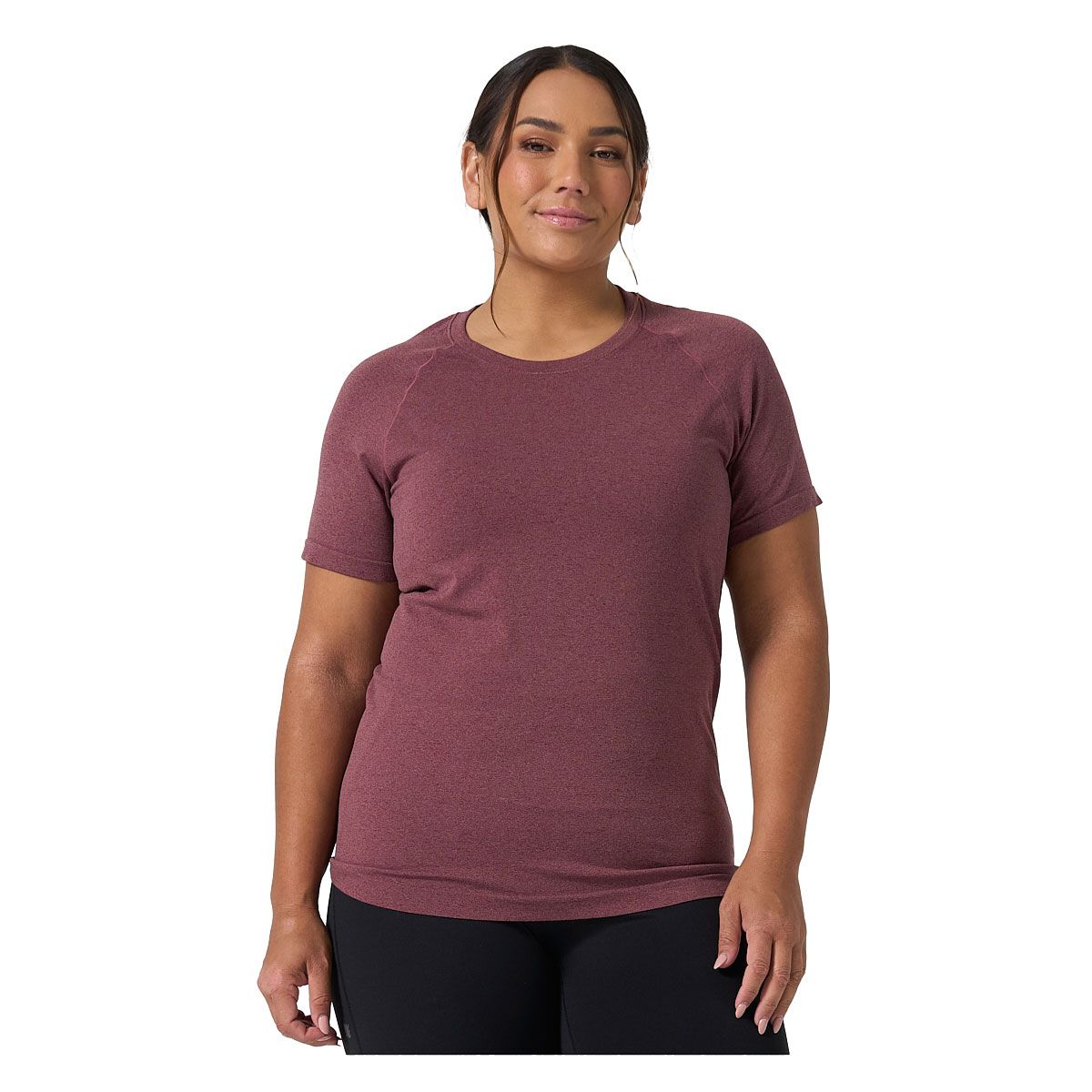 Ell/Voo Womens Reili Seam Free Tee - White/Grey slider