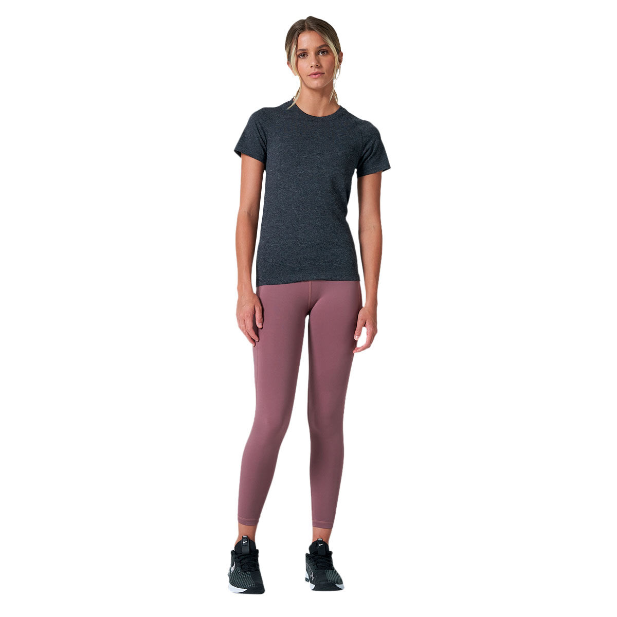 Ell/Voo Womens Reili Seam Free Tee - Plum slider