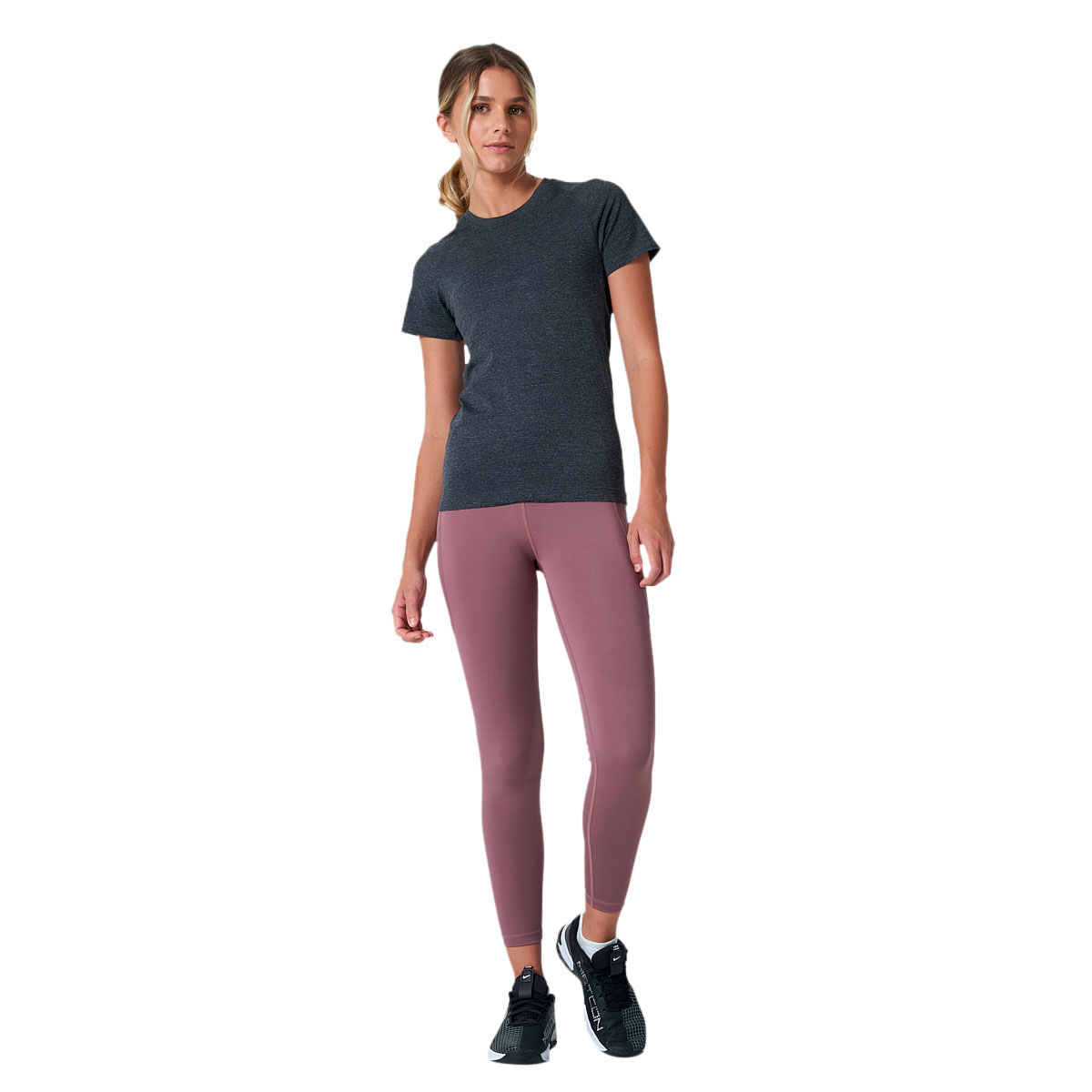 Ell/Voo Womens Reili Seam Free Tee - Plum slider