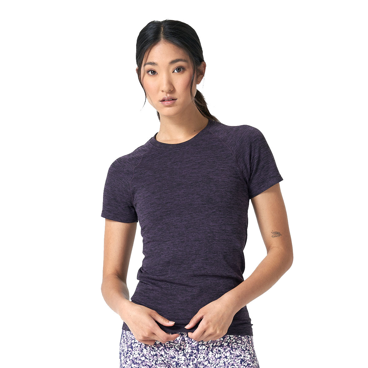 Ell/Voo Womens Reili Seam Free Tee - Plum slider