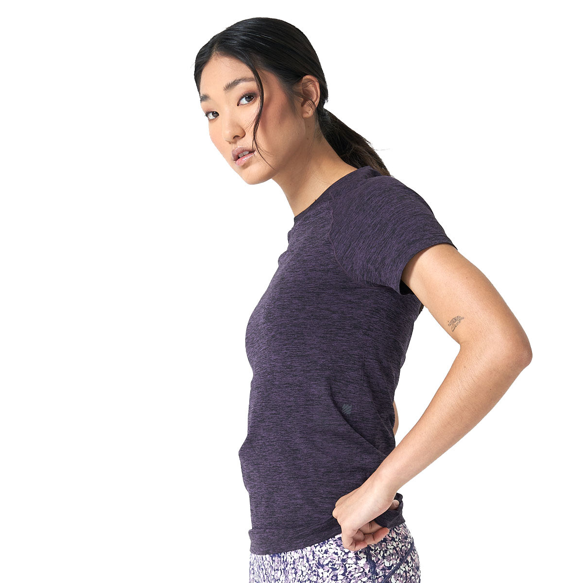 Ell/Voo Womens Reili Seam Free Tee Plum XS / S - Plum slider