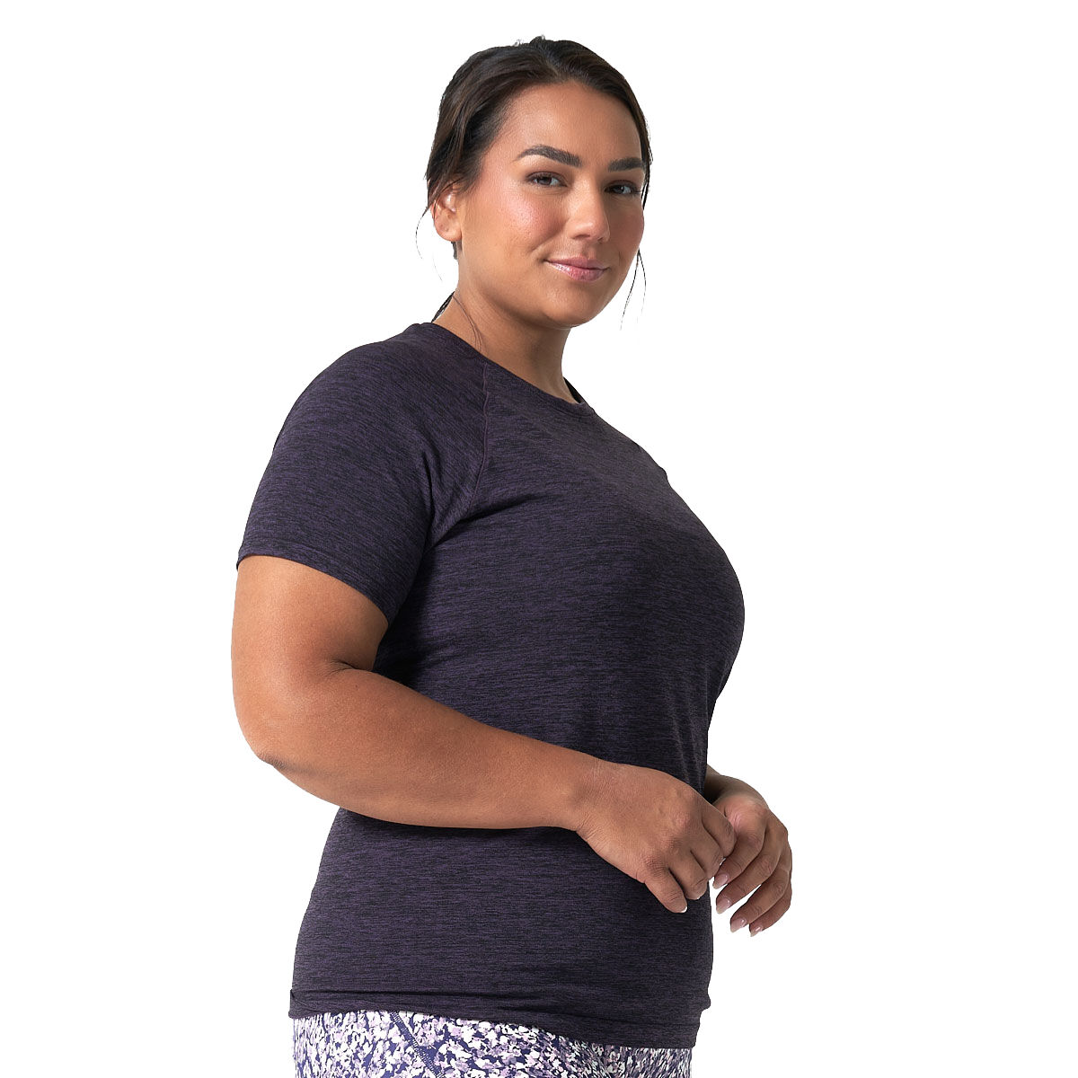 Ell/Voo Womens Reili Seam Free Tee Plum XS / S - Plum slider