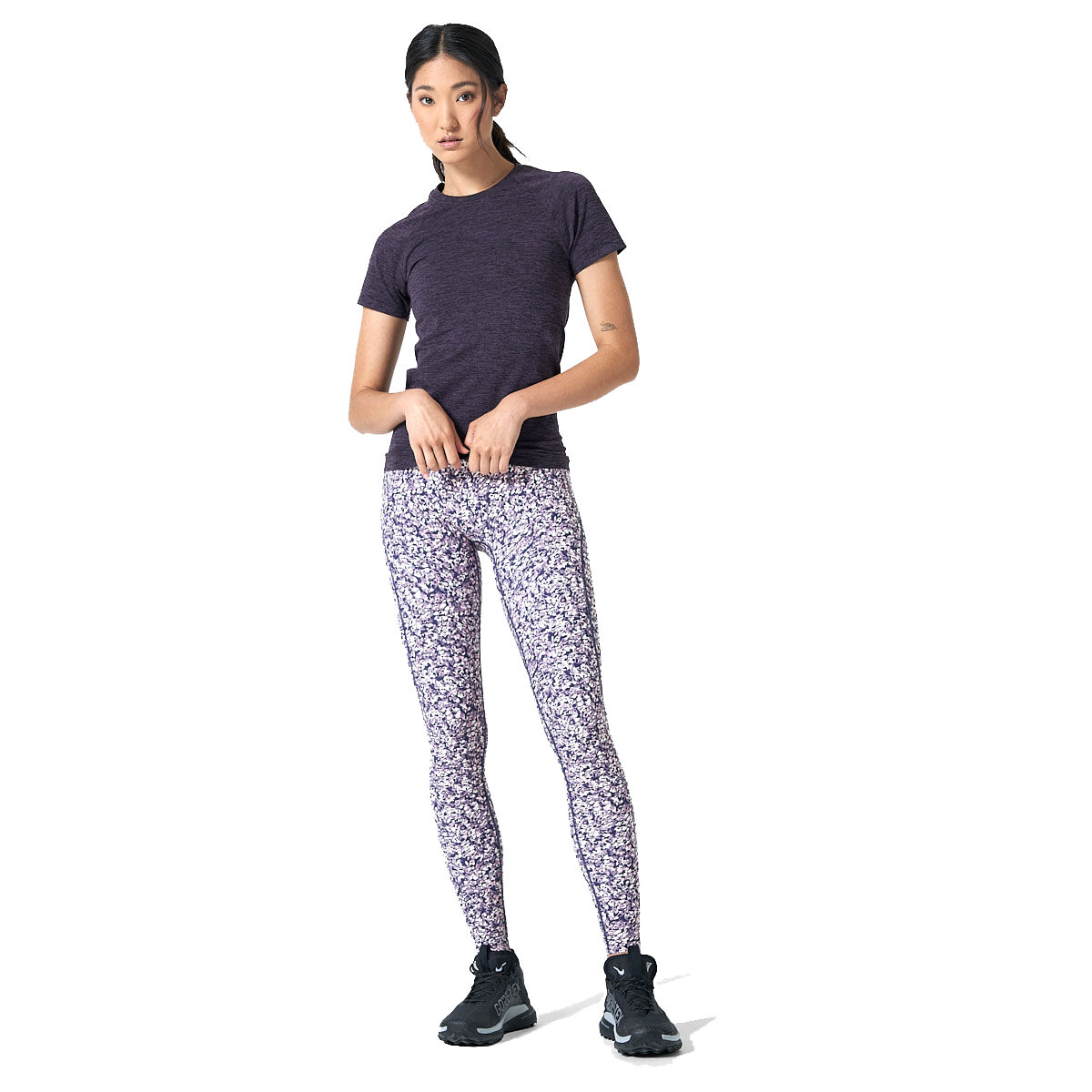 Ell/Voo Womens Reili Seam Free Tee Plum XS / S - Plum slider