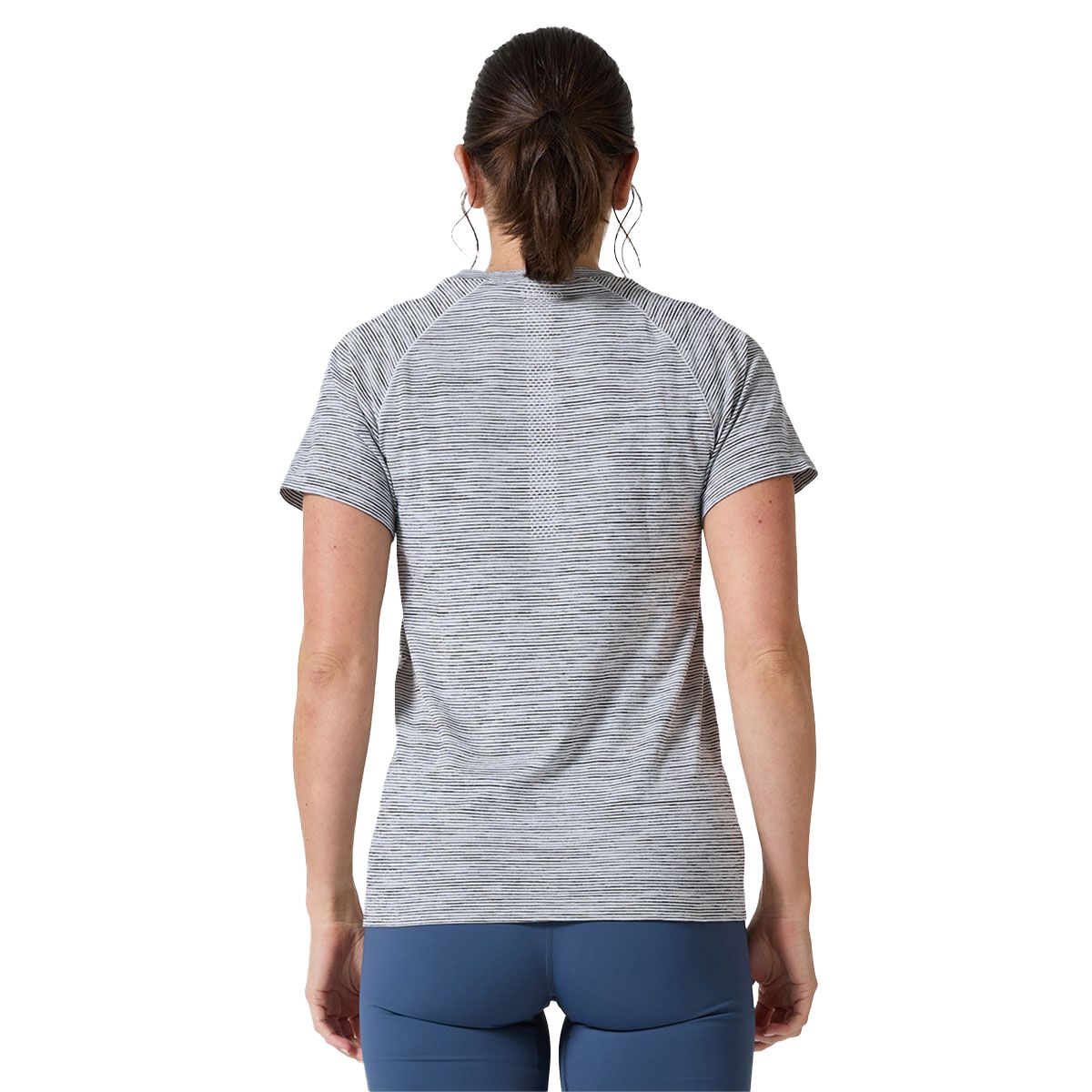 Ell/Voo Womens Reili Seam Free Tee - White/Grey slider