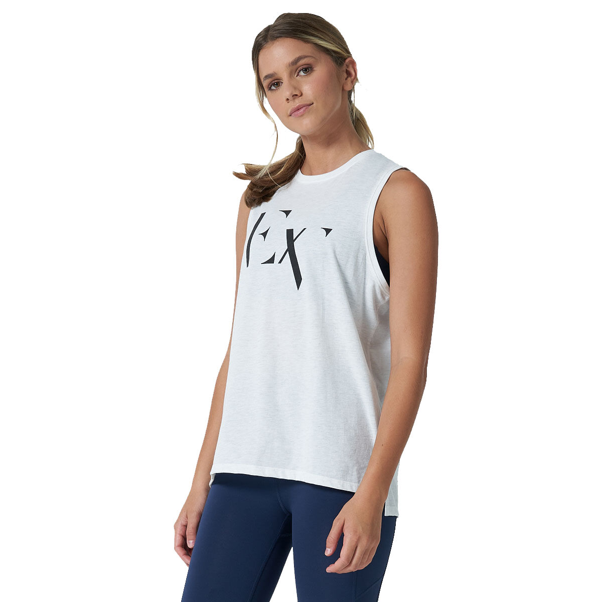 Ell/Voo Womens Taylor Muscle Tank - White slider