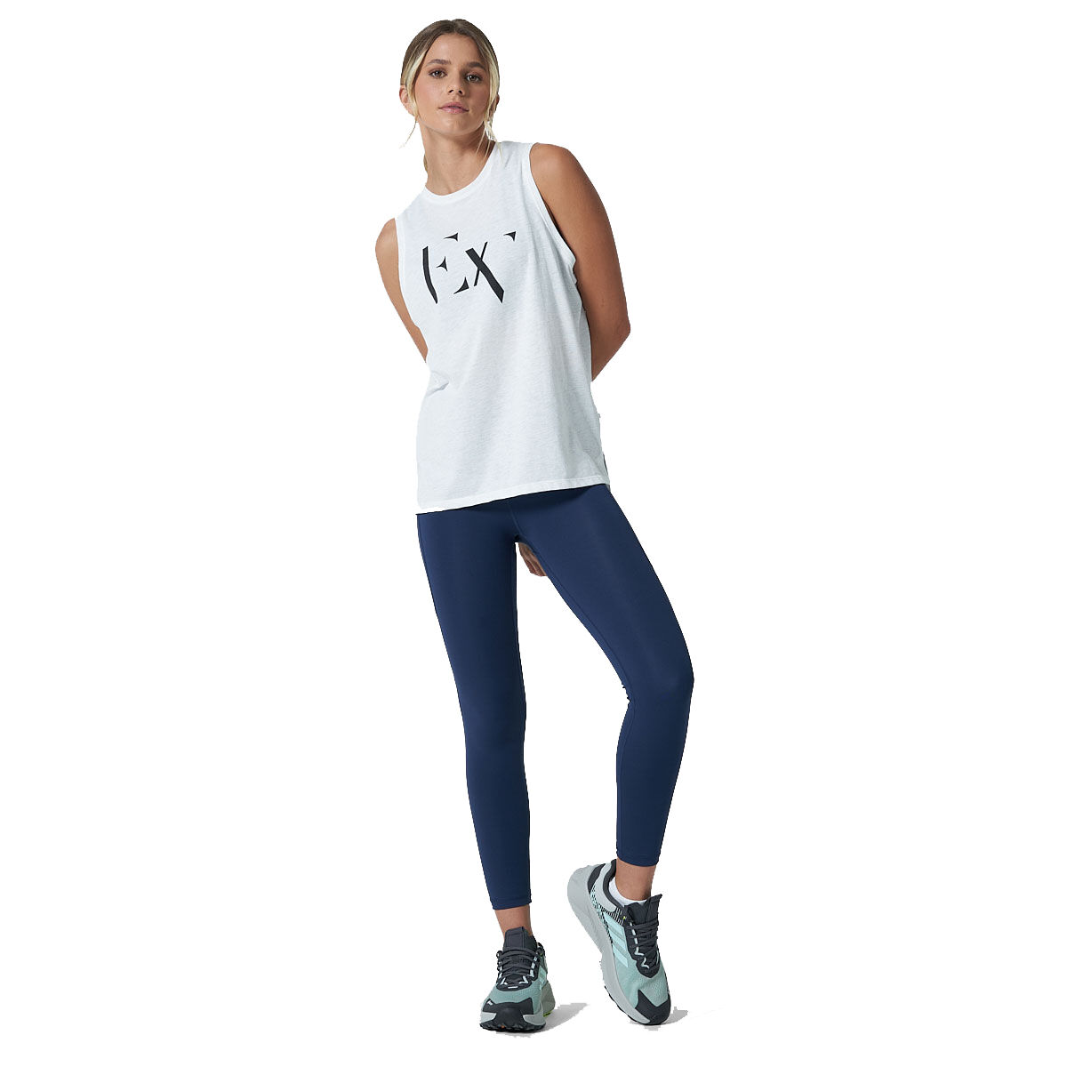 Ell/Voo Womens Taylor Muscle Tank - White slider