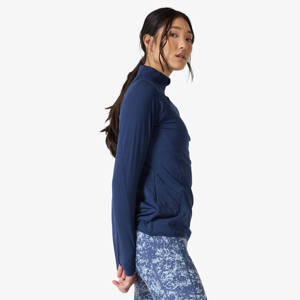 Ell/Voo Womens Tori 1/4 Zip Top - Navy slider