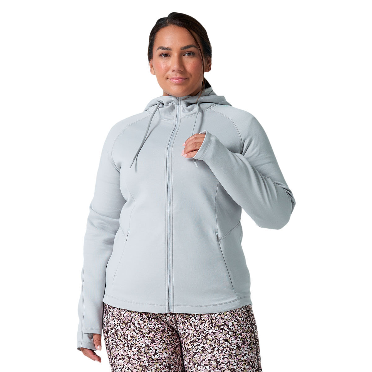 Ell/Voo Womens Tova Zip Thru Hoodie - Grey slider