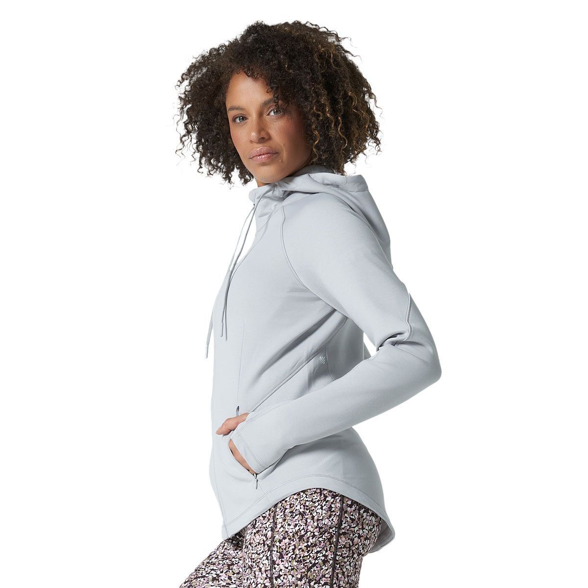 Ell/Voo Womens Tova Zip Thru Hoodie - Grey slider