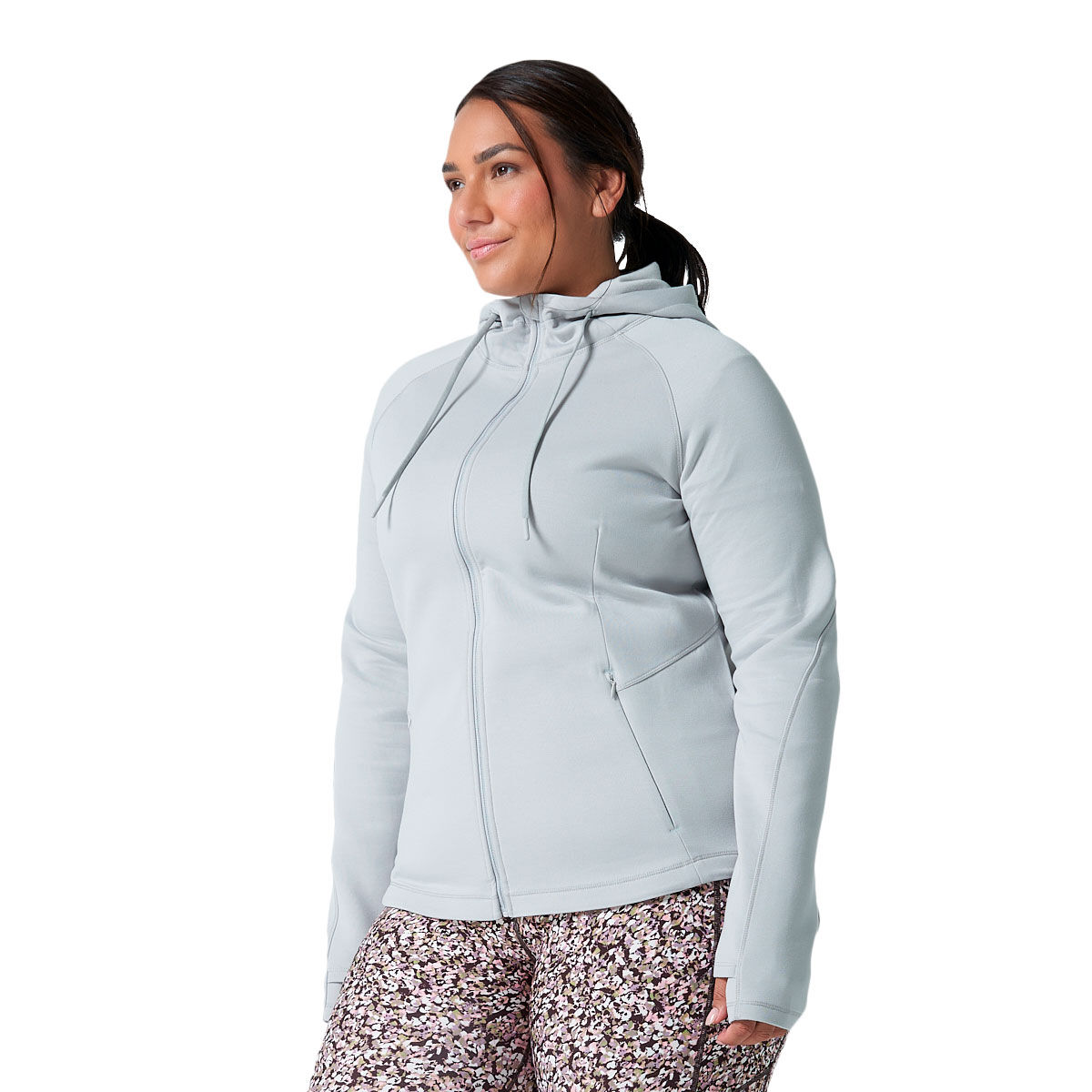 Ell/Voo Womens Tova Zip Thru Hoodie - Grey slider