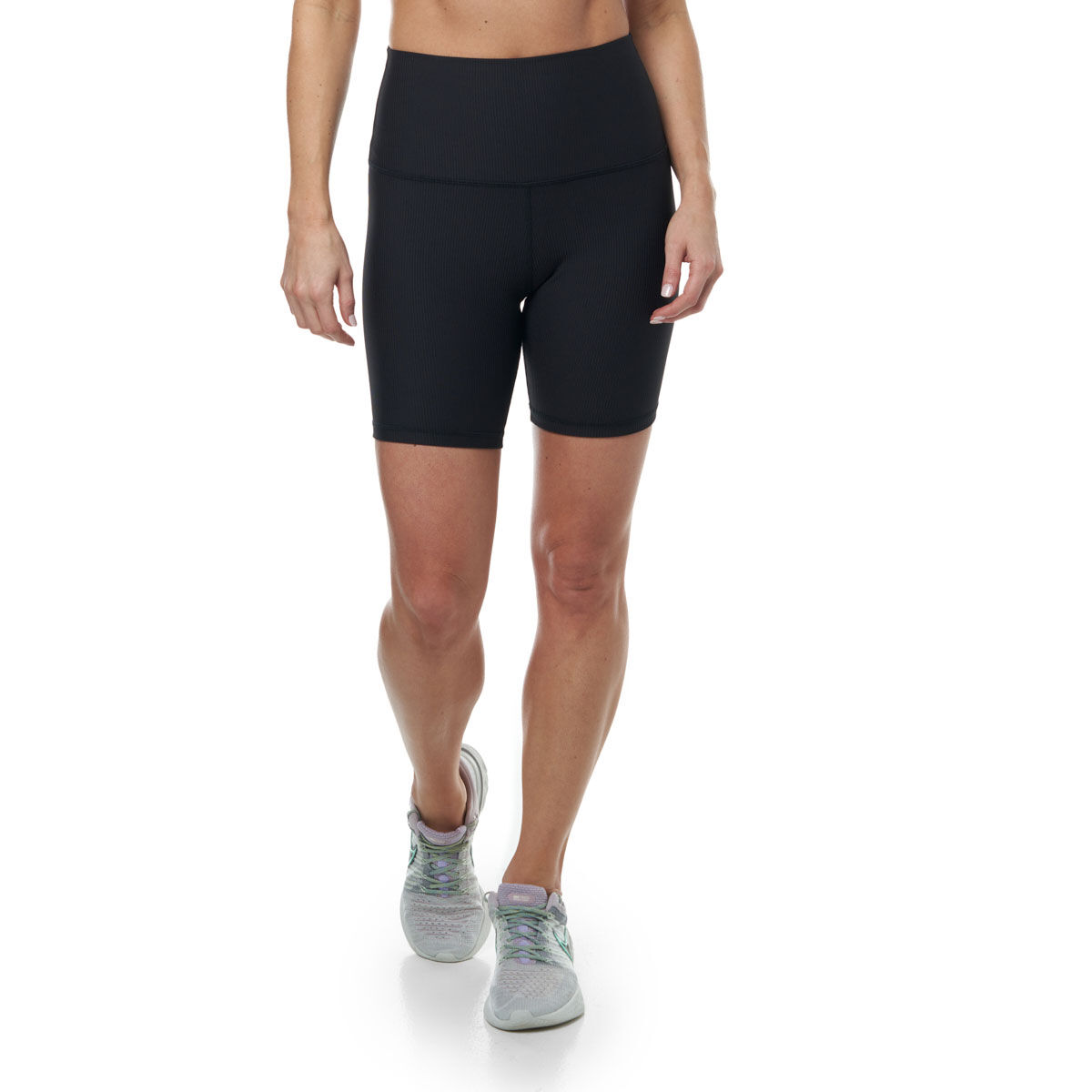 Ell/Voo Womens Trinity Ribbed 7 Inch Tights Black XS - Black