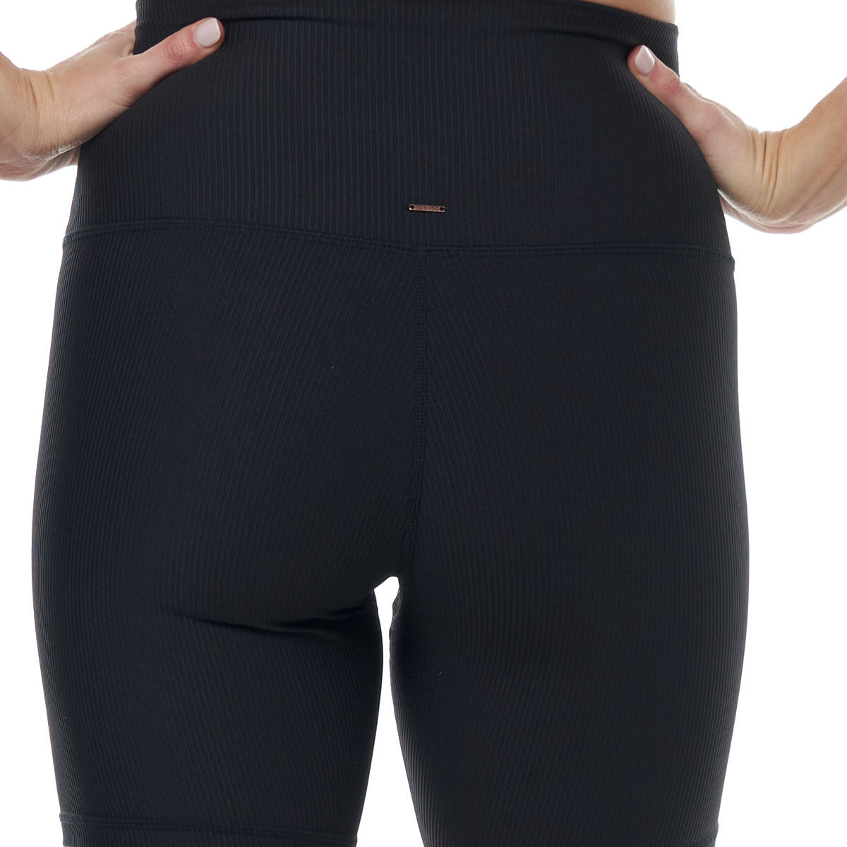 Ell/Voo Womens Trinity Ribbed 7 Inch Tights Black XS - Black slider