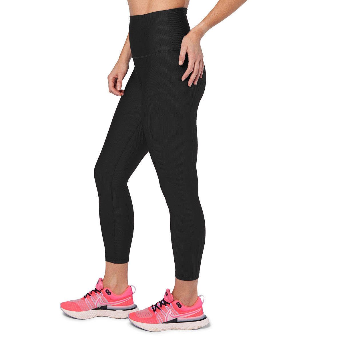 Ell/Voo Womens Trinity Ribbed 7/8 Tights Black XXS - Black slider
