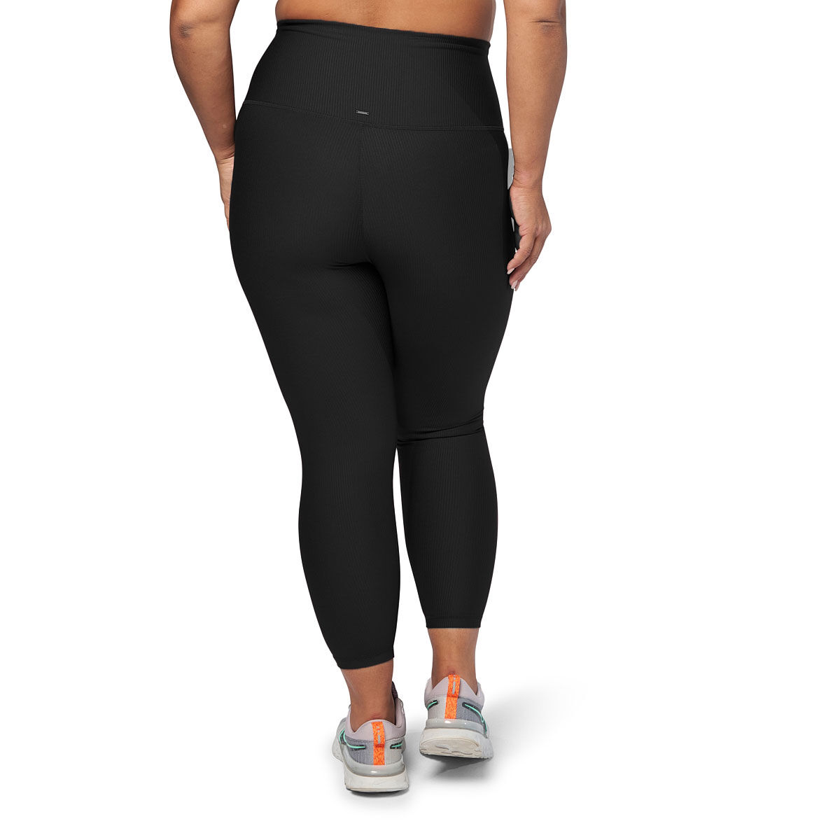 Ell/Voo Womens Trinity Ribbed 7/8 Tights Black XXS - Black slider