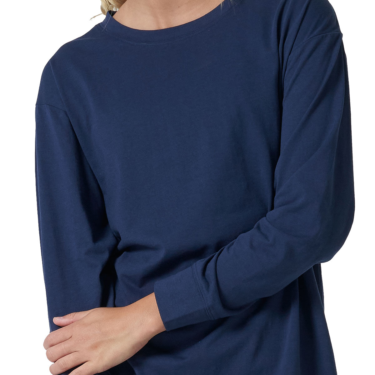 Ell/Voo Womens Vanessa Long Sleeve Tee - White slider