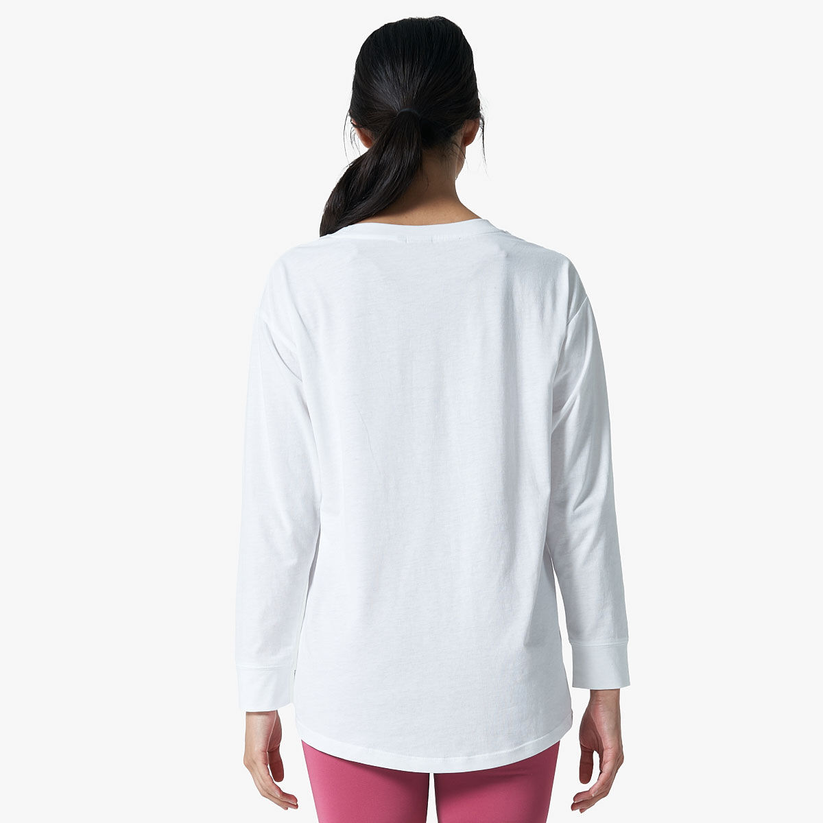 Ell/Voo Womens Vanessa Long Sleeve Tee - White slider