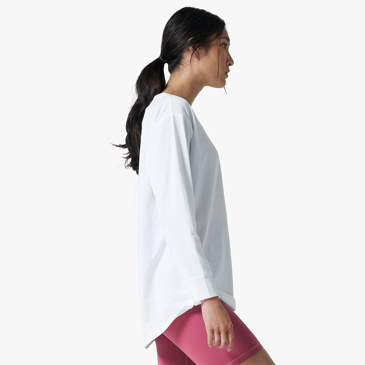 Ell/Voo Womens Vanessa Long Sleeve Tee - White slider