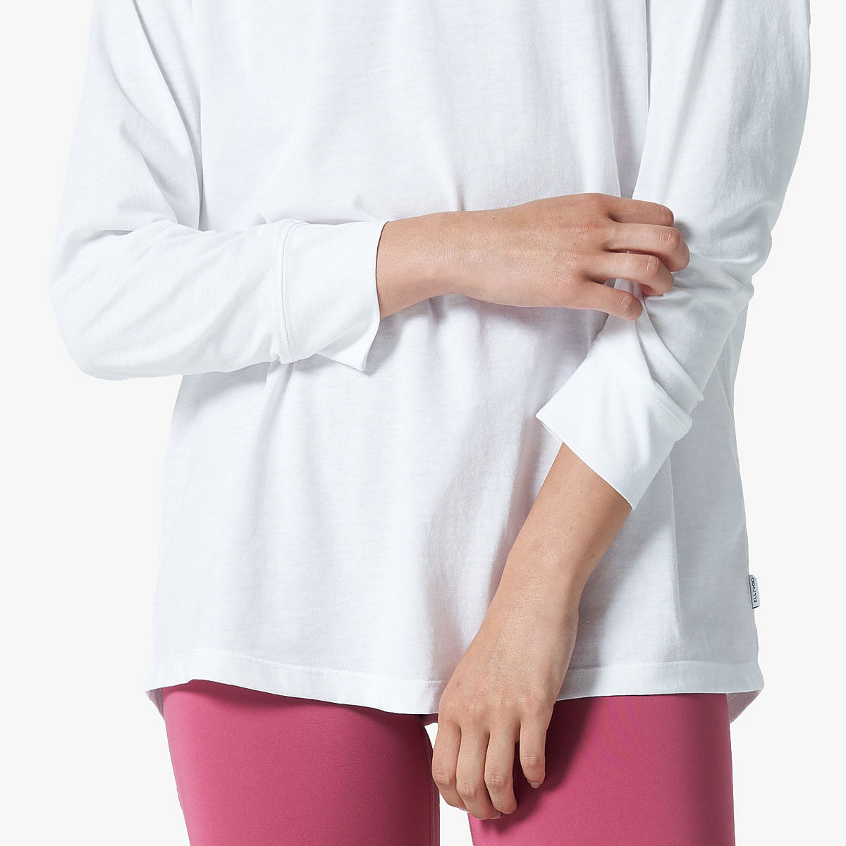 Ell/Voo Womens Vanessa Long Sleeve Tee - White slider