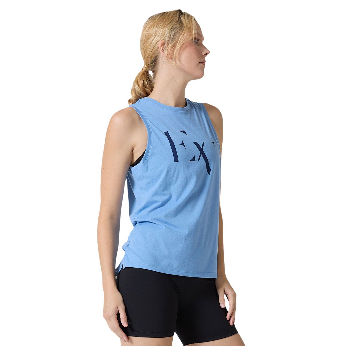 Ell/Voo Womens VT Taylor Muscle Tank - Blue slider