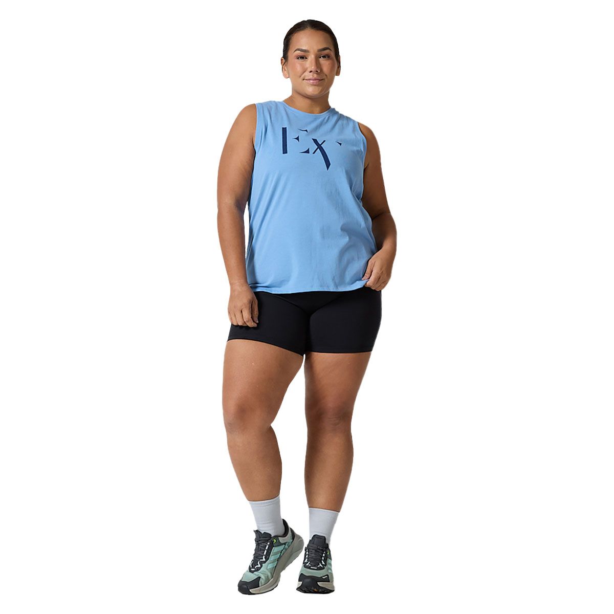 Ell/Voo Womens VT Taylor Muscle Tank - Blue slider