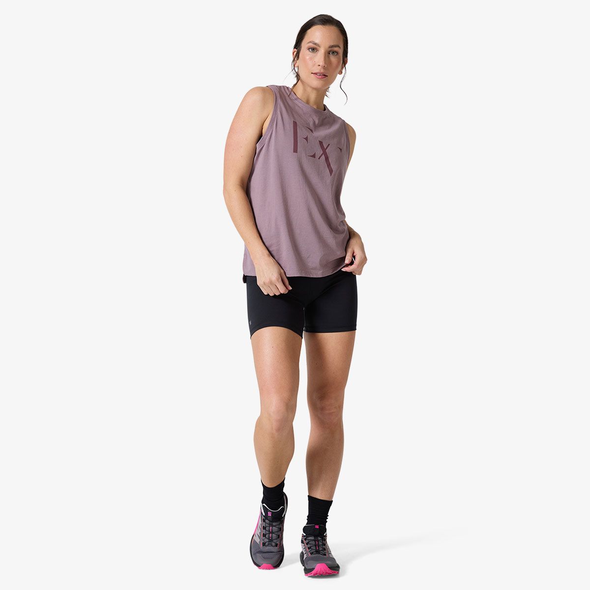 Ell/Voo Womens VT Taylor Muscle Tank - Mauve slider