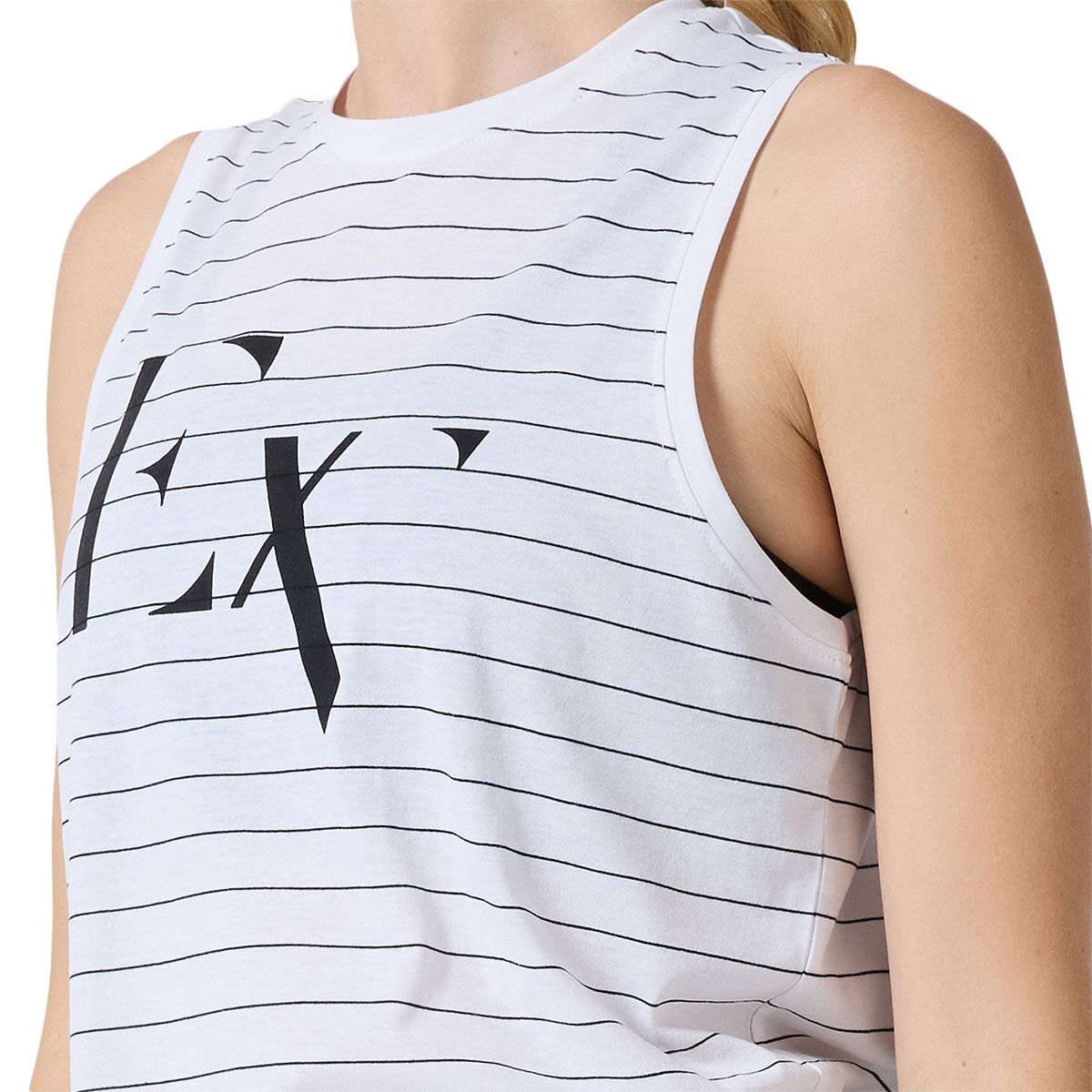 Ell/Voo Womens VT Taylor Muscle Tank - White marle slider