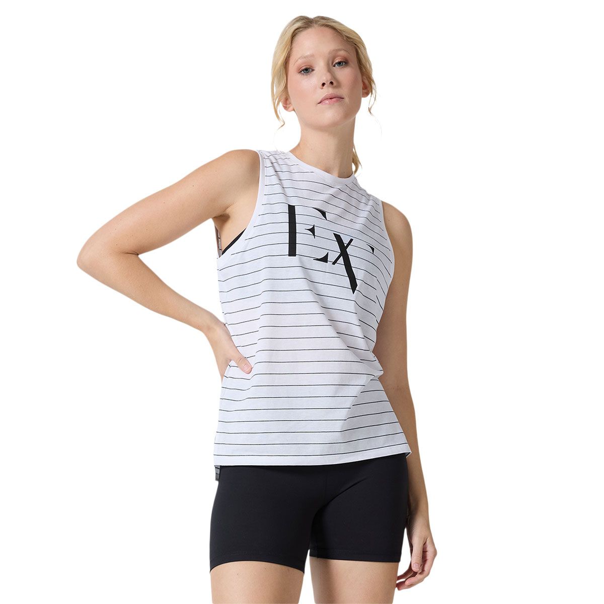 Ell/Voo Womens VT Taylor Muscle Tank - White marle slider