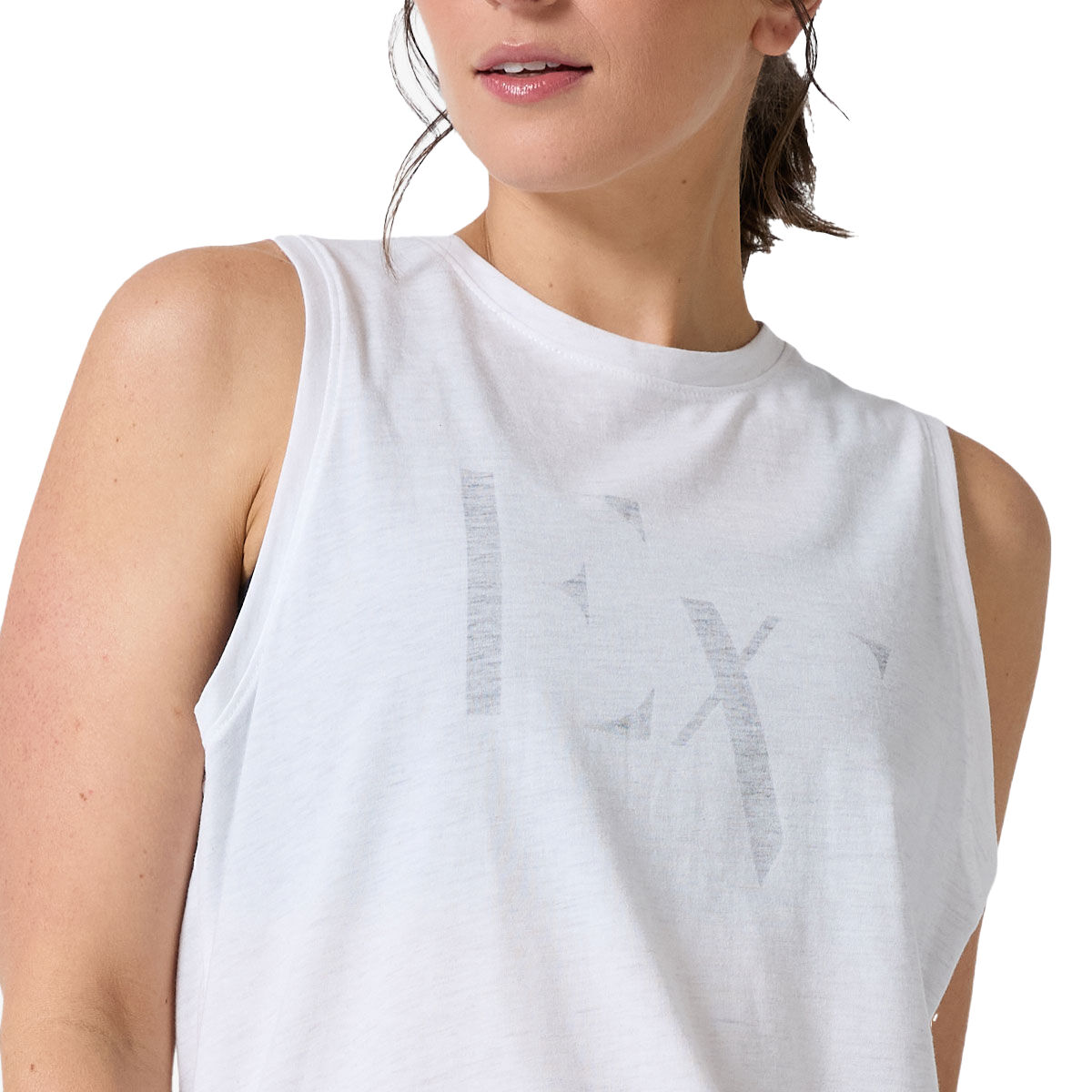 Ell/Voo Womens VT Taylor Muscle Tank - White marle slider