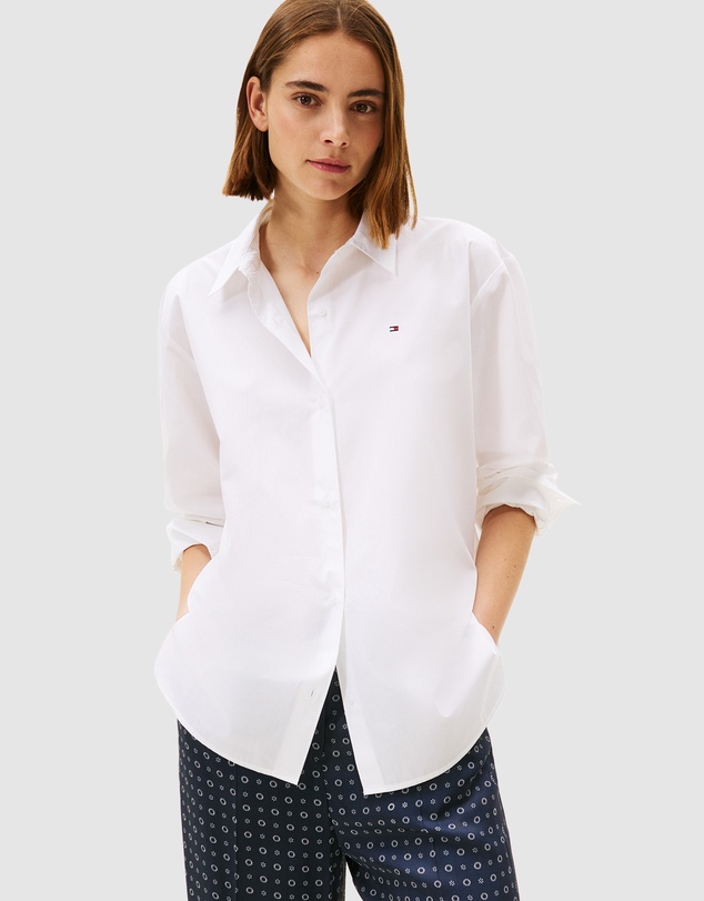 Ess Poplin Easy Fit Shirt - Classic White