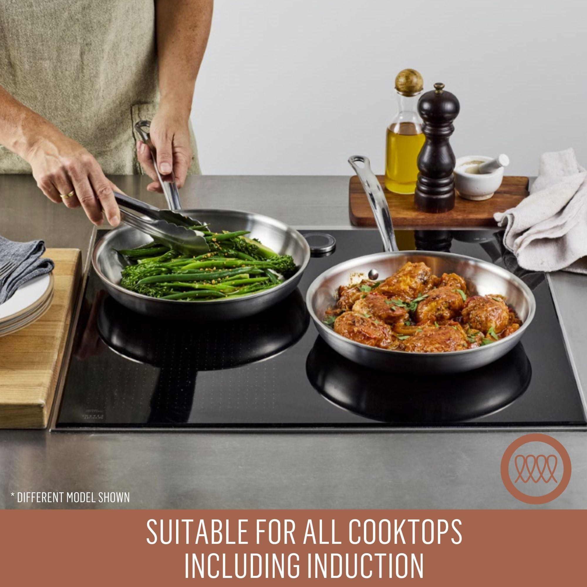 Essteele Per Amore Clad Stainless Steel Induction 3 Piece Saucepan Set slider