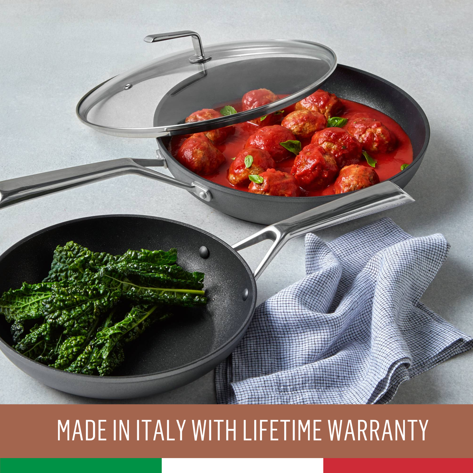 Essteele Per Bellezza Nonstick Induction 5 Piece Cookware Set Grey slider