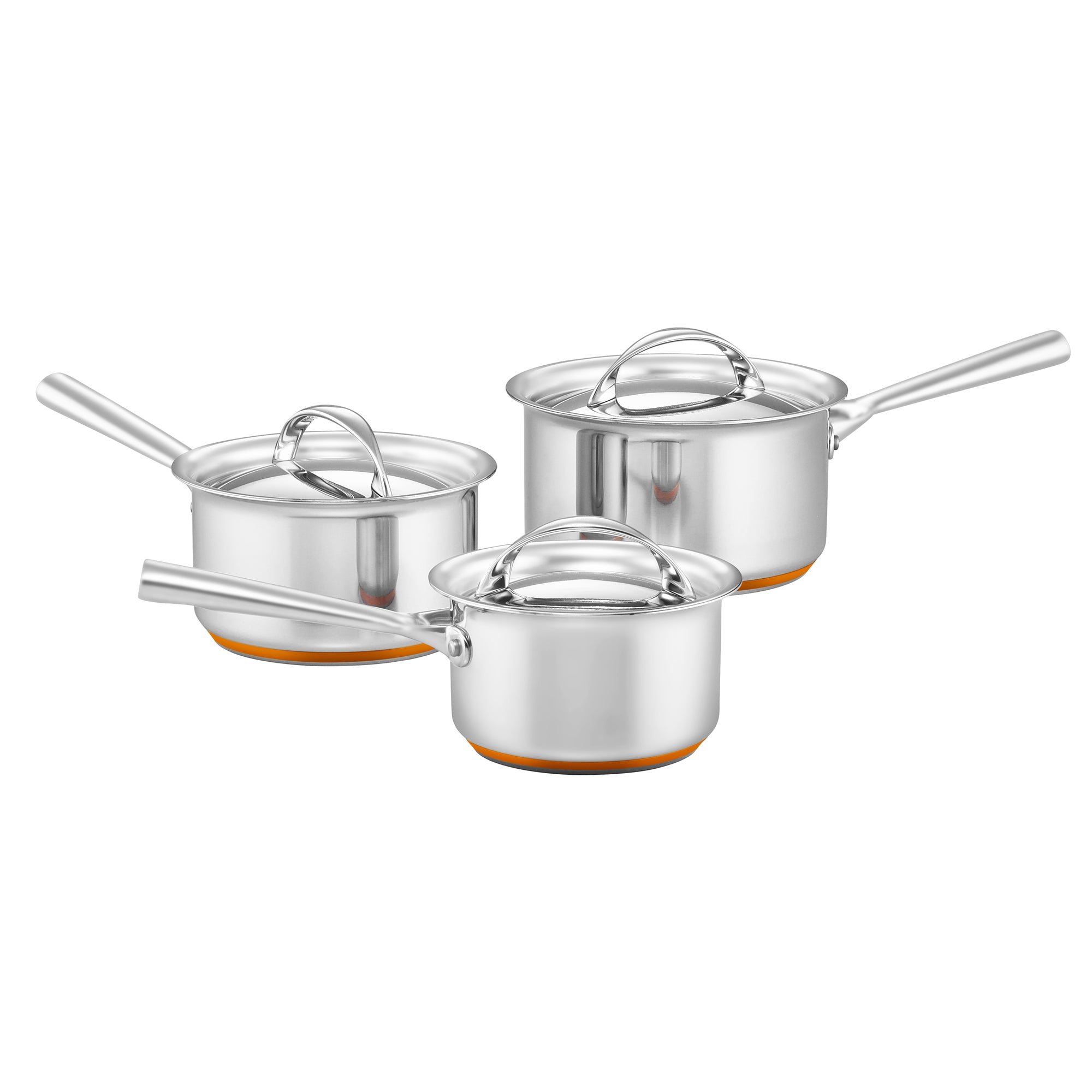 Essteele Per Vita Copper Base Stainless Steel Induction 3 Piece Covered Saucepan Set slider